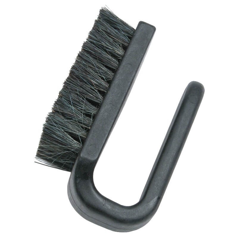 ESD BRUSH\, CONDUCTIVE\,CURVED HANDLE\, BLACK  FIRM BRISTLES\, 3 IN X 1-1/2 IN